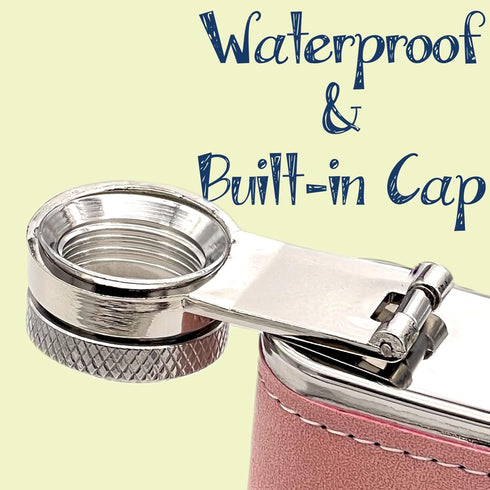 Team Groom Leather Wrapped Hip Flask Bachelor Party Must-Have